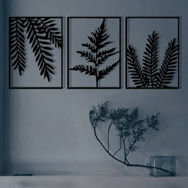 Wallity Yakomoz Escultura de Pared de Metal Negra 118 x 50 cm